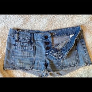 Low-Rise Button Up American Eagle Short Shorts